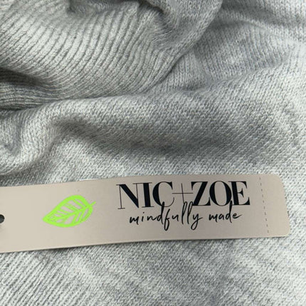 Nic+Zoe Lightweight Crewneck Sweater Reflection Size M New