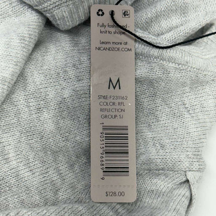 Nic+Zoe Lightweight Crewneck Sweater Reflection Size M New