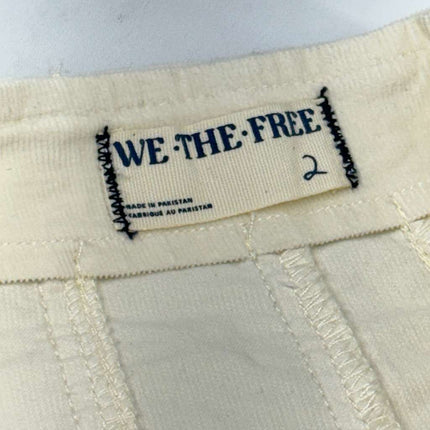 Free People We The Free Cheesecake Mini Skirt Ivory Size 8 New with Light Imperfection