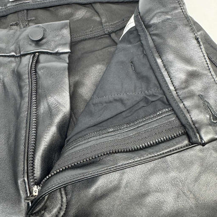 Good American Black Faux Leather Pants High Rise Stretch Women’s Size 15 New