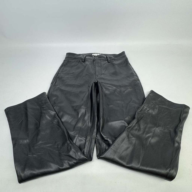 Good American Black Faux Leather Pants High Rise Stretch Women’s Size 15 New