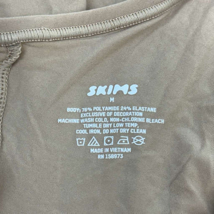 SKIMS Essential Stretch Slip Dress Clay Nude Size M New