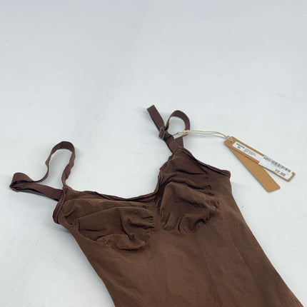 Skims Everyday Sculpt Mid Thigh Bodysuit Cocoa Size S New