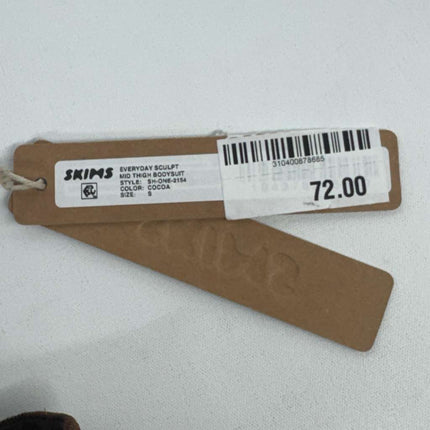 Skims Everyday Sculpt Mid Thigh Bodysuit Cocoa Size S New