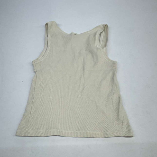 Skims Ribbed Cotton Tank Top Cream Size L New Without Tags