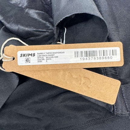 SKIMS Barely There Low Back Shapewear Short Onyx Size S New