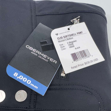 Obermeyer Women’s Clio Softshell Pants Black Size 2 Regular New