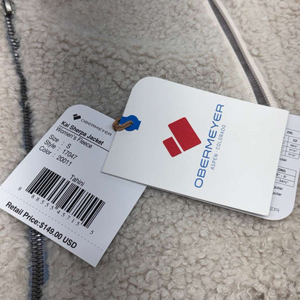 Obermeyer Women’s Kai Sherpa Jacket Tahini Size Small New