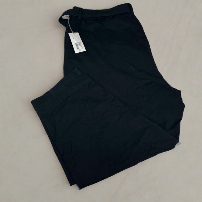 Women's Black Pants with Belt - A New Day™, New - Size 24


