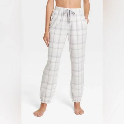  Women's Flannel Jogger Pants - Stars Above™, Plaid, Elastic Waist, Pockets, Drawstring, New, Size XL, XXL