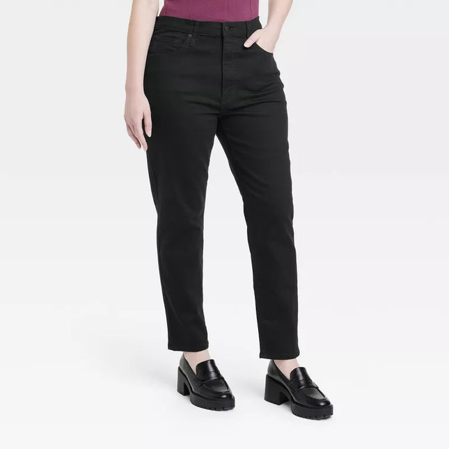 Women's High-Rise 90's Slim Straight Jeans - Universal Thread™, New, Black, Size 6 Regular

