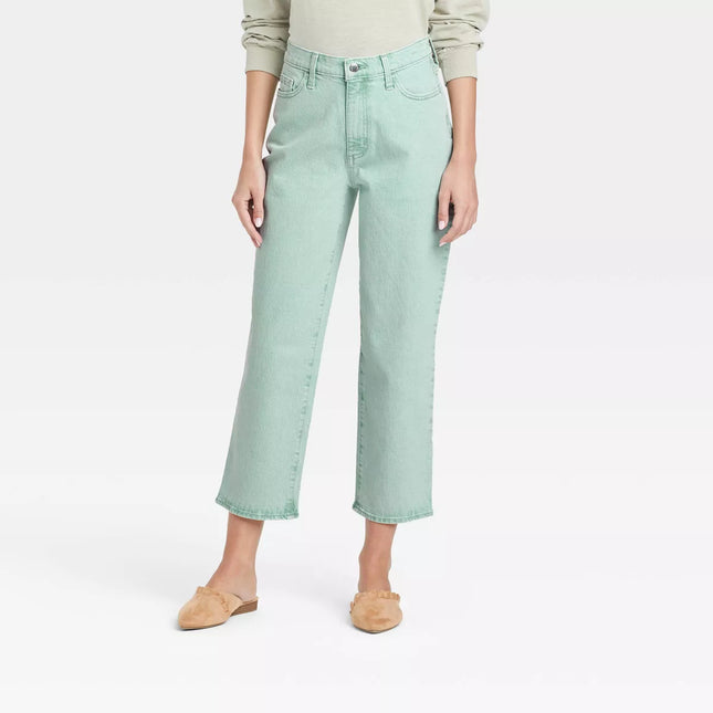 Women's High-Rise Straight Fit Cropped Jeans - Universal Thread