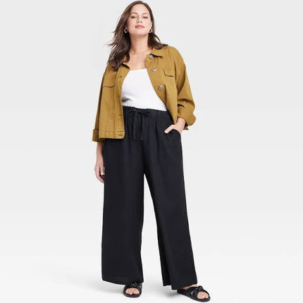 Women's High-Rise Wide Leg Pull-On Pants - Ava & Viv™, New, Size 2XL
