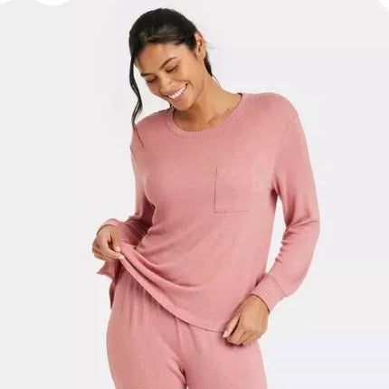 Women's Perfectly Cozy Pullover Sweatshirt - Stars Above, New - Pink, Size XL

