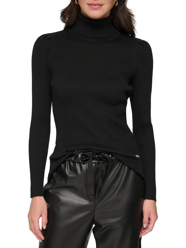 Women's Ribbed Turtleneck Pullover Sweater - Size M (New)