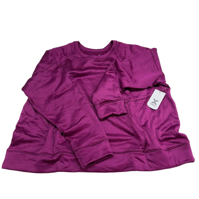 Xersion Women's Brushed Interior Sweatshirt Berry Purple Size 1X New