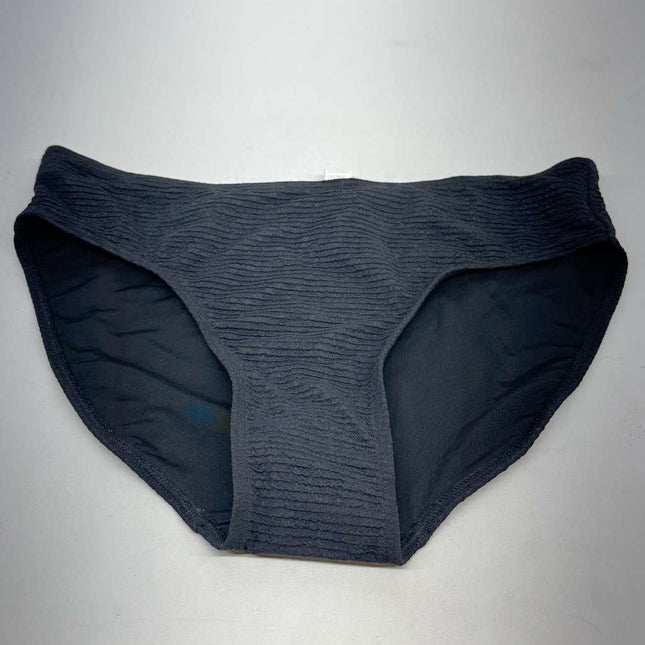 Zella Textured Black Bikini Bottoms Size 14 New