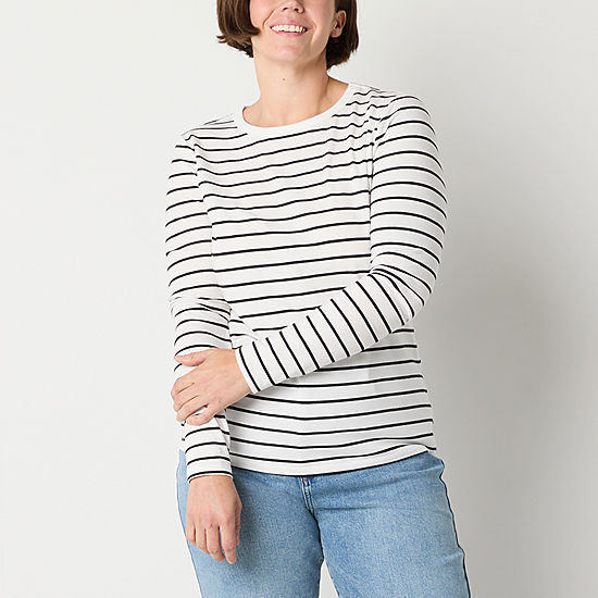 a.n.a Women's Crew Neck Long Sleeve T-Shirt - Size M - New
