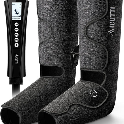 AICUTTI Air Compression Leg Massager with Heating, 3 Intensities, and 3 Modes - New Open Box