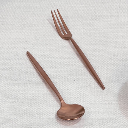 Annie Rose Gold Dessert Flatware - Tea + Linen