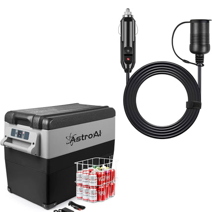 AstroAI Portable Refrigerator Freezer 48 Quart (45 Liter), Minor Dent, Open Box