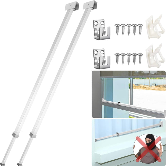 Adjustable Sliding Door Bar, Barydat 27 to 51 Inch Patio Door Safety Bar, New Open Box”