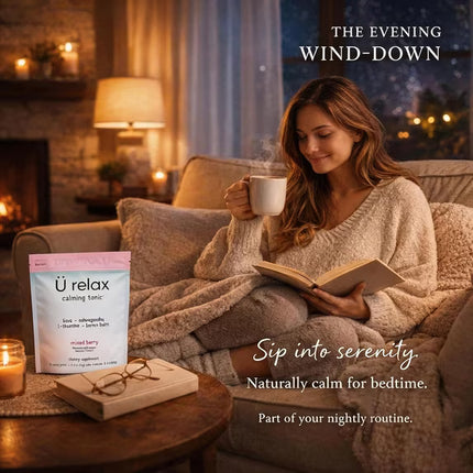 U Relax Calming Drink Mix Mixed Berry, 3.2 oz Packets (15 Pack)