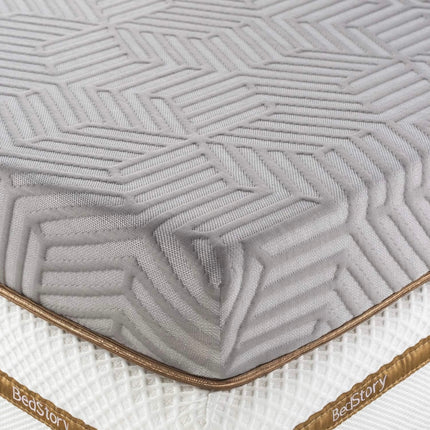  BedStory 4 Inch Memory Foam Mattress Topper Queen with Gel and Bamboo Charcoal Foam, Removable Cover”