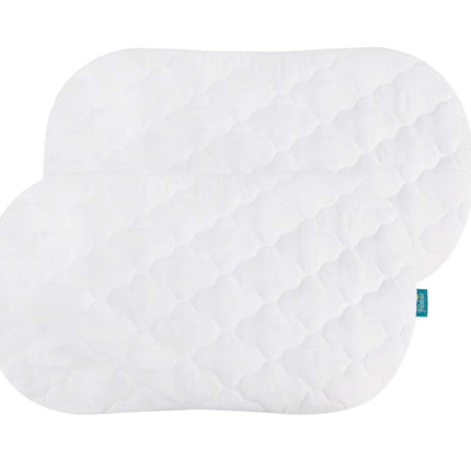 Biloban Bassinet Mattress Cover, compatible with Halo Bassinest Swivel Sleeper, 2 pack, microfiber, waterproof, white
