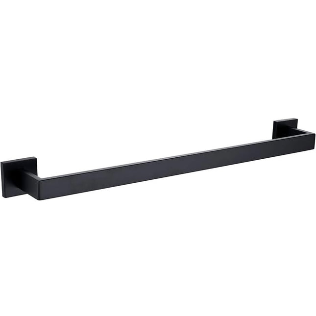 23.6 Inch Black Single Towel Bar Rack by Tastos, matte black finish, stainless steel, open box new”