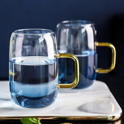 Blue Ombre Glass Pitcher and Cups Set - Tea + Linen