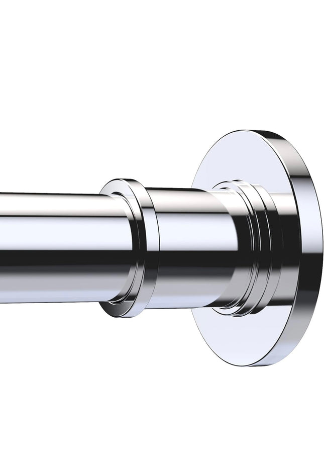 BRIOFOX Industrial Shower Curtain Rod, chrome, adjustable 43-72 inch, rust-resistant”