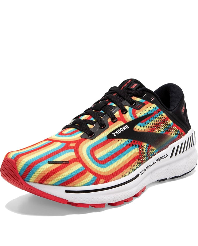 Brooks Women’s Adrenaline GTS 22 Supportive Running Shoe, Black/Bittersweet/Limelight, Size 12 (Open Box)