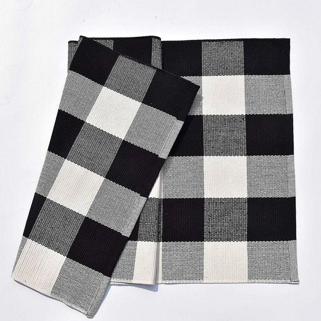Buffalo Plaid Rug - Tea + Linen