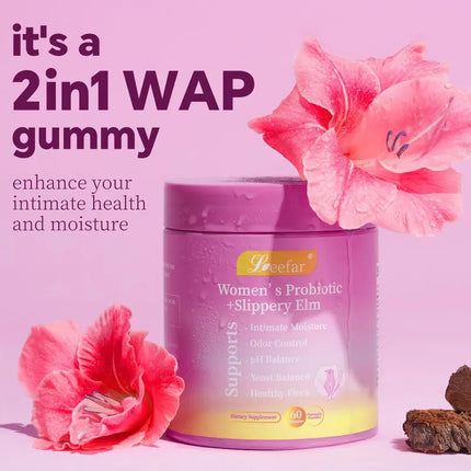 LEEFAR Her Juicy Feminine Probiotics Gummies- All in One Solution - 60 Gummis EXP. 01/2028