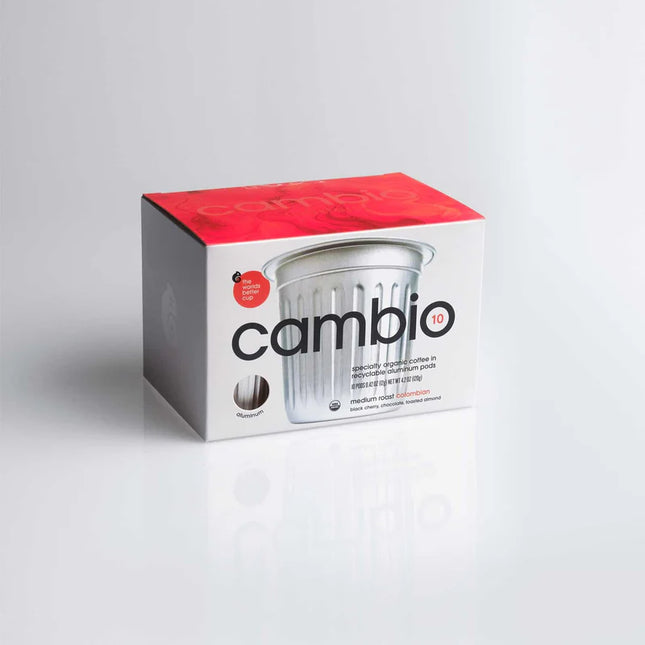 Cambio Roasters Organic Coffee Pods - Colombian Medium Roast, 10 Count - Exp. 11/2027