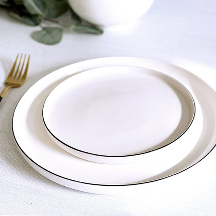 Cameron Black Rim Dinnerware - Tea + Linen