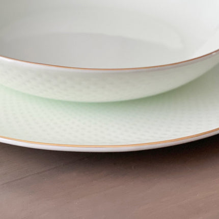 Camille Bone China Dinnerware Set - White - Tea + Linen