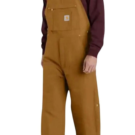 Carhartt Men’s Loose Fit Firm Duck Insulated Bib Overall in Carhartt Brown, size 56x30, durable and warm workwear”