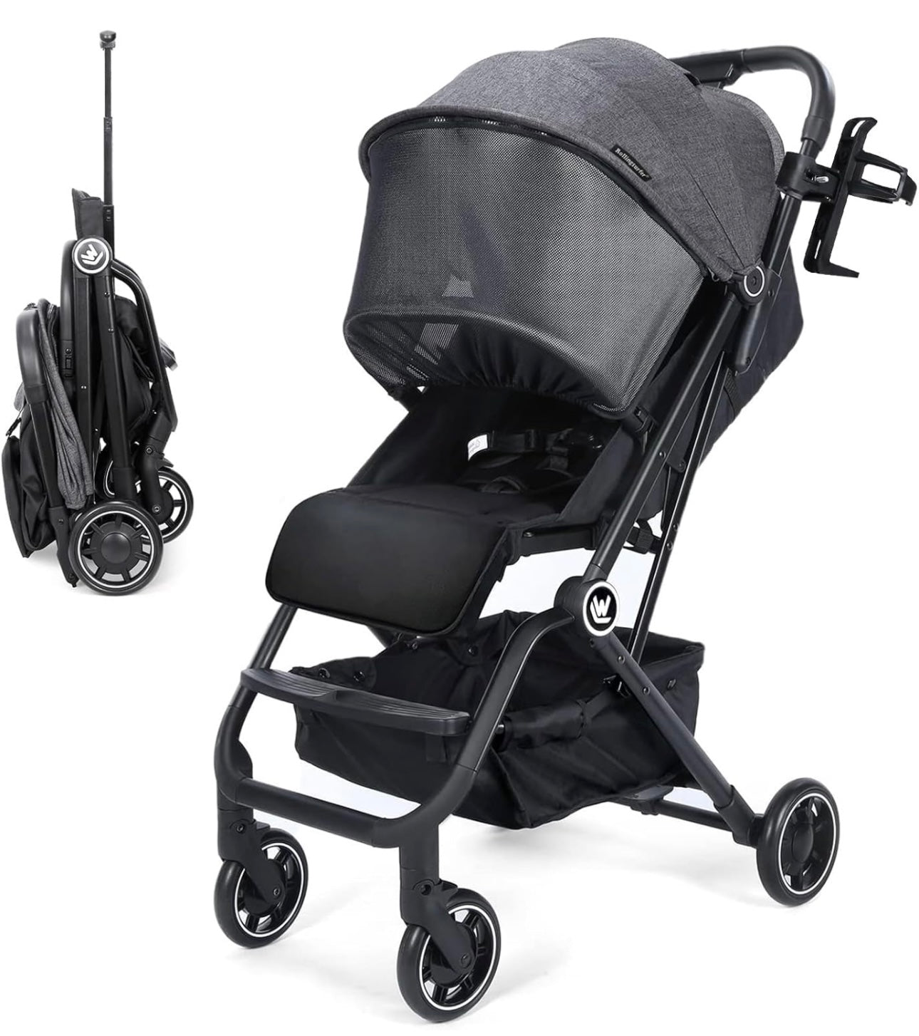 lightweight baby stroller CozyKid Lightweight Baby Stroller, Compact Travel Stroller with Cup Ho – Discount Whales