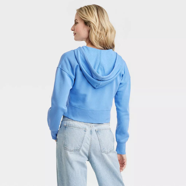 Women's Cropped Full Zip Hoodie Sweatshirt - Universal Thread™, New- S, XL