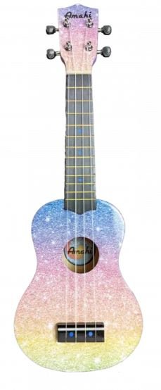 Amahi Ukulele Rainbow Glitter - Tropical Series - Soprano
