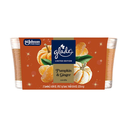Glade Candle Pumpkin & Ginger 4.08 Oz - 2 Ct.