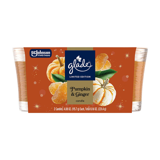 Glade Candle Pumpkin & Ginger 4.08 Oz - 2 Ct.