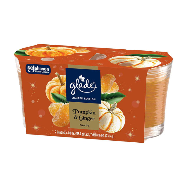 Glade Candle Pumpkin & Ginger 4.08 Oz - 2 Ct.