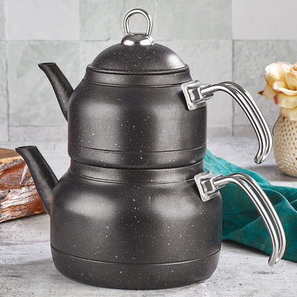 Double Enamel Teapot - Tea + Linen