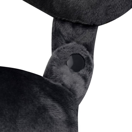Protege Memory Foam Neck Pillow, 100% Polyester Fleece Knit, Black