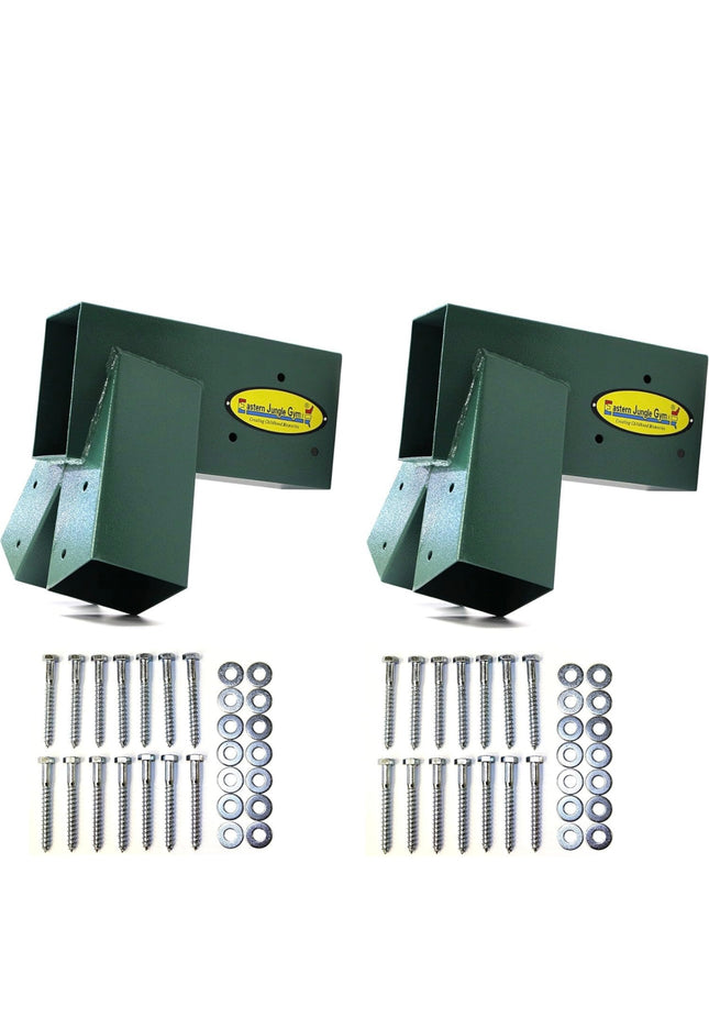 Eastern Jungle Gym A-Frame Swing Set Brackets, heavy-duty construction, easy assembly, green powder-coated finish”