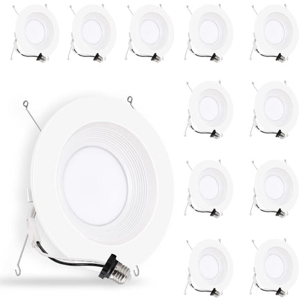  “ENERGETIC 5/6 Inch LED Recessed Lighting, 12 pack, 1000 lumens, 5000K daylight, dimmable LED can lights, easy installation”