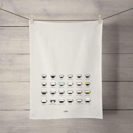Espresso Recipes Tea Towel - Tea + Linen